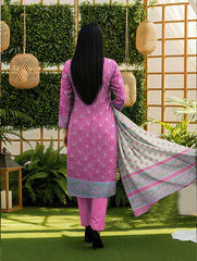 3pc Summar Lawn Suit (Bembar dupatta)