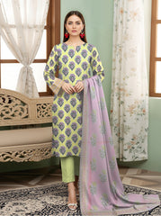 3pc Summar Lawn Suit (Organza dupatta)