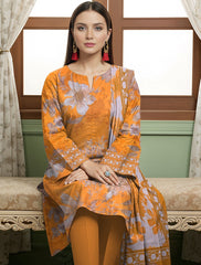 3pc Summar Lawn Suit (Lawn dupatta)