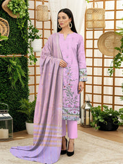 3pc Summar Lawn Suit (Organza dupatta)