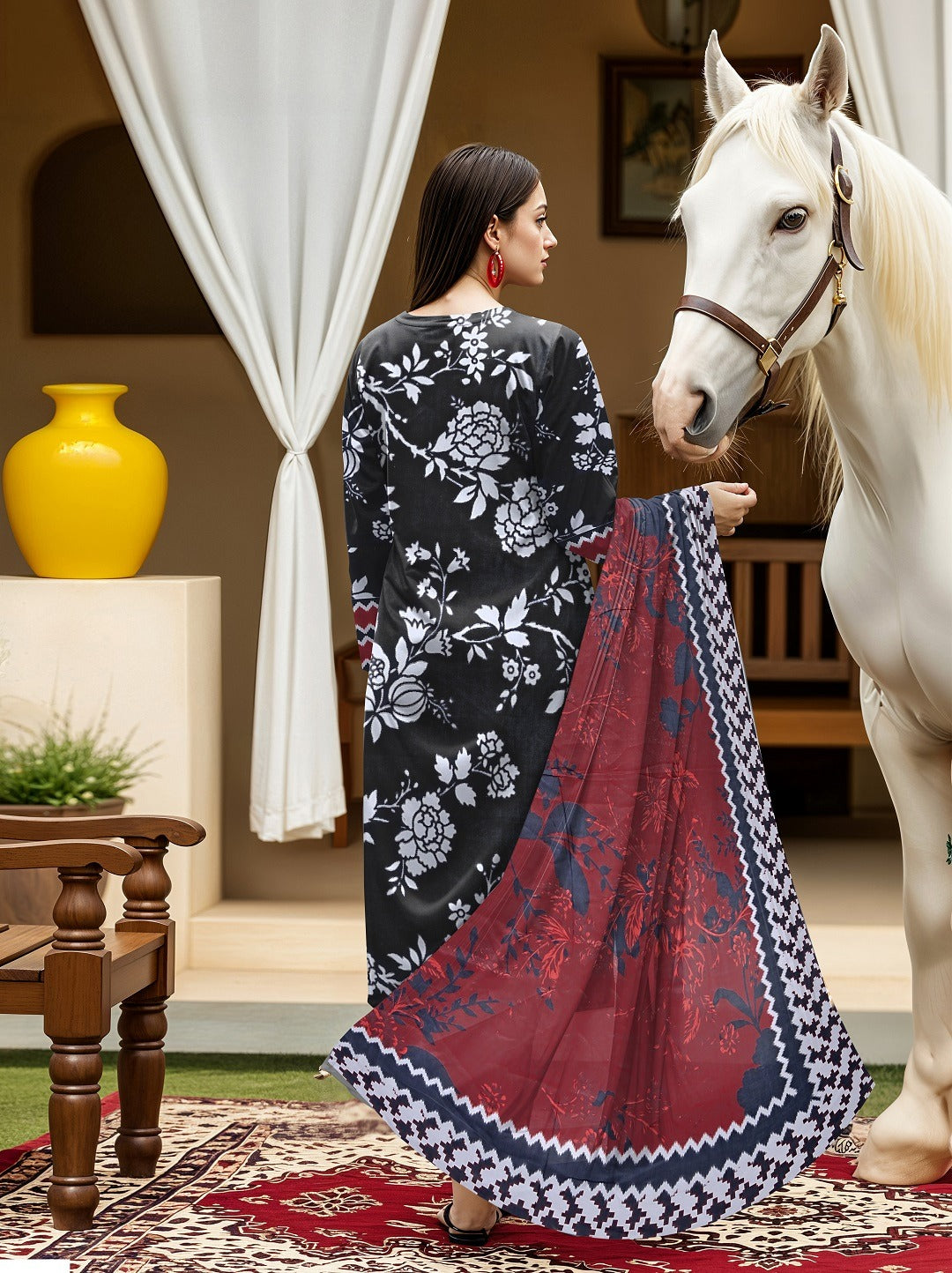 3pc Summar Lawn Suit (Lawn dupatta)